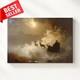 Wall Art Santas Sleigh Moonlit Magical Flight Dynamic Night Scene Canvas