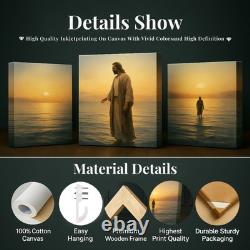 Wall Art Santas Sleigh Moonlit Magical Flight Dynamic Night Scene Canvas