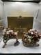 Waterford Holiday Heirlooms Reindeer & Santa Sleigh Candle Holder Set Box