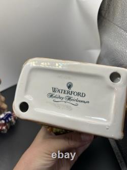 Waterford Holiday Heirlooms Reindeer & Santa Sleigh Candle Holder Set Box