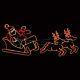 Waving Santa With Sleigh And Reindeer Outdoor Lighted Christmas Yard Decoration