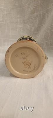 West Germany Santa Christmas Stein Reindeer Pulling Sleigh 360 Design Hinged Top