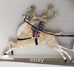 Wilhelm Schweizer Hand Painted Pewter Signed No Date Santa Sleigh Toys Reindeer