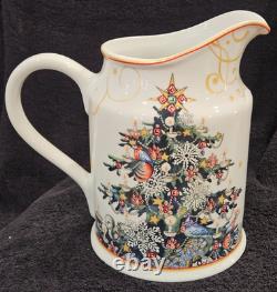Williams Sonoma Twas Night Santa Sleigh Reindeer Pitcher 64oz New No Box