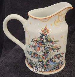 Williams Sonoma Twas Night Santa Sleigh Reindeer Pitcher 64oz New No Box