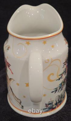 Williams Sonoma Twas Night Santa Sleigh Reindeer Pitcher 64oz New No Box