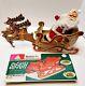 Woolworth Sleigh Santa Reindeer Wooden Folds Down Vintage Christmas Japan