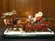 Xl 1995 Christmas Holiday Creations Reindeer, Santa In Sleigh Light And Music
