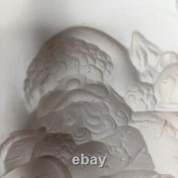 XL Santa Sleigh Reindeer Ceramic Mold Kimple 2576 Christmas HUGE 14x8 MINT