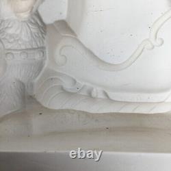 XL Santa Sleigh Reindeer Ceramic Mold Kimple 2576 Christmas HUGE 14x8 MINT