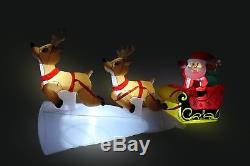 XMAS Santa Reindeer Sleigh Lighted Display Outdoor Christmas Yard Decorations