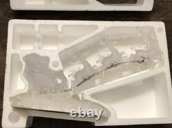Xmas 2003 HERITAGE MINT HOLIDAY ICE SCULPTURE LIGHTED SANTA SLEIGH 6 REINDEER