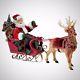 Xmas Decoration Santa Sleigh Deer Decor Beauty Colorful Reindeer Under Tree New