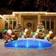 Zpisf 10 Ft Santa Sleigh With Reindeer Christmas Inflatables Outdoor Christmas